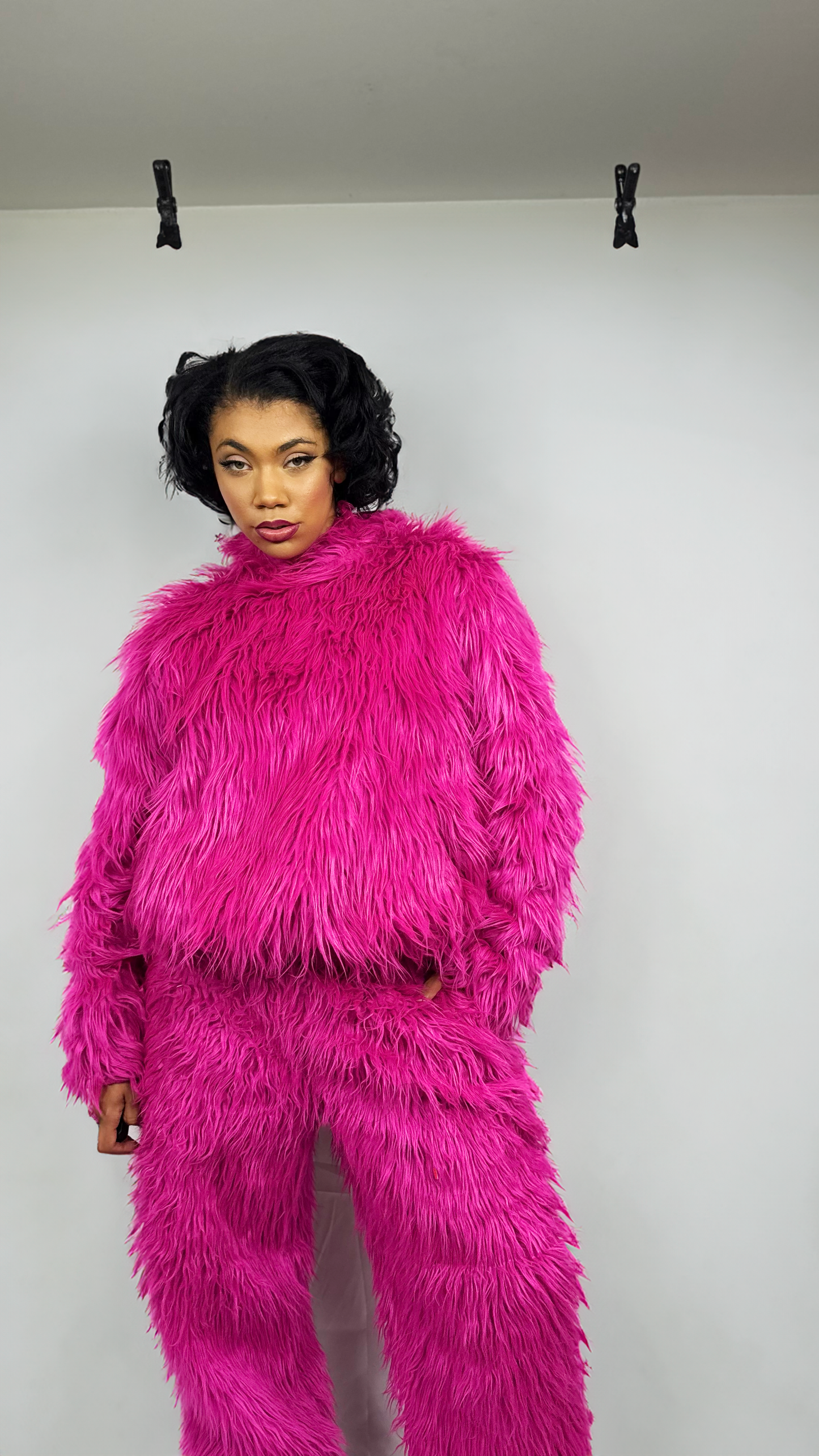 Electric Faux Fur Hoodie