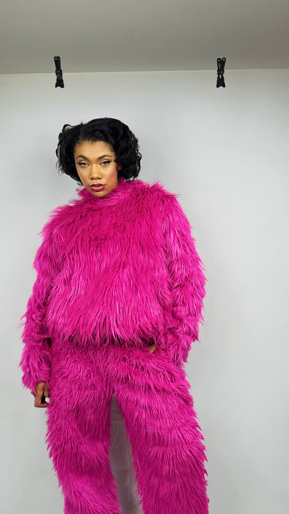 Electric Faux Fur Hoodie